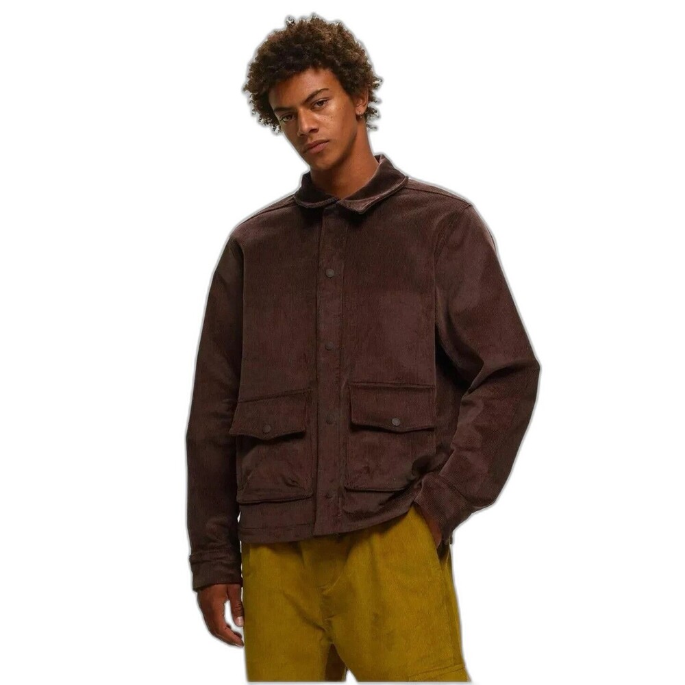 The North Face Size S Mens Utility Cord Jacket Shacket Brown Relaxed